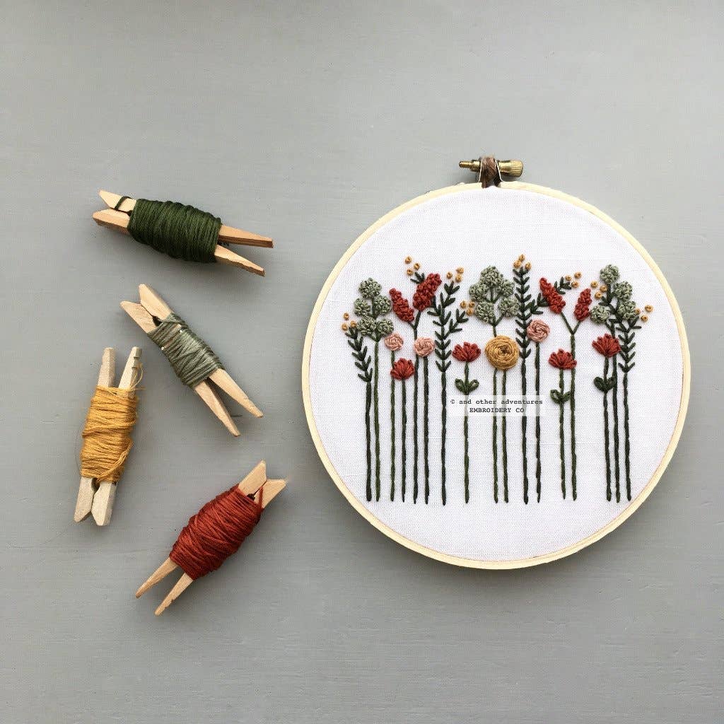 Beginner Embroidery Kit - Harvest Wildflowers