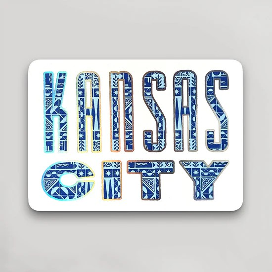 HAMMERPRESS Kansas City Postcard - blue