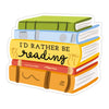 Rather Be Reading Vinyl Sticker - Books, Bookstore