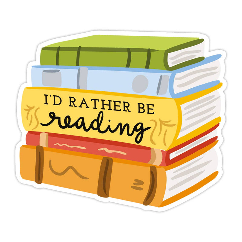 Rather Be Reading Vinyl Sticker - Books, Bookstore