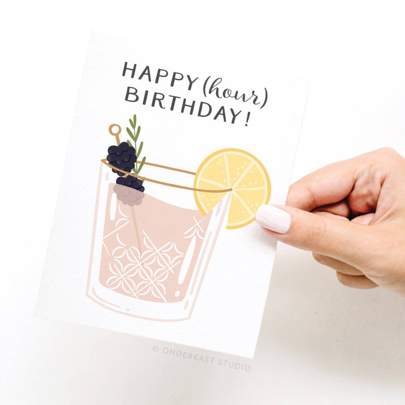 Happy (Hour) Birthday! Cocktail Greeting Card