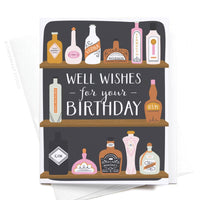 Well Wishes for Your Birthday Bar Shelves Greeting Card