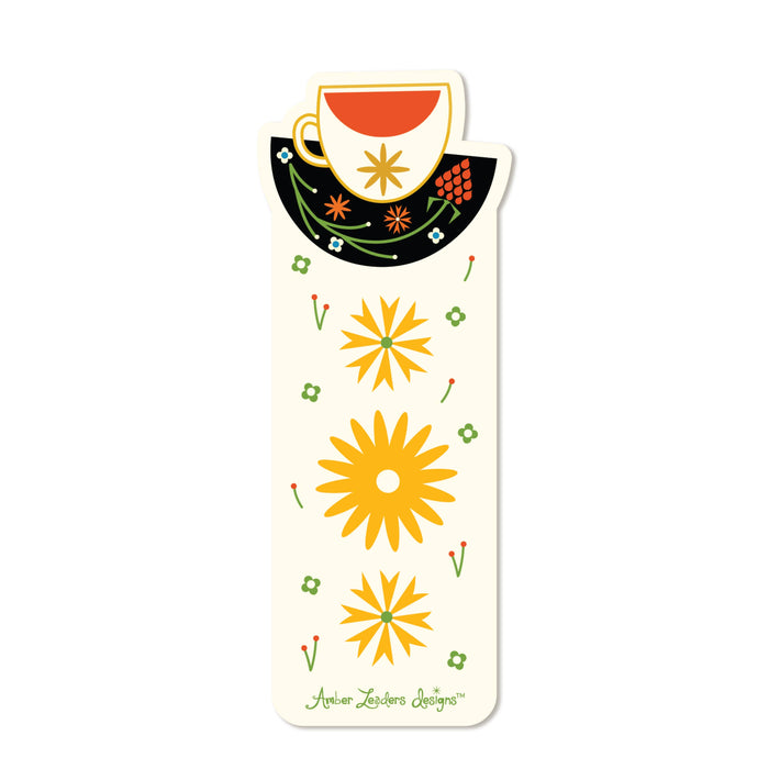 Folk Cup Die Cut Bookmark (recycled cardstock) unpackaged