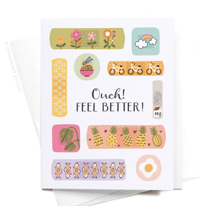 Ouch! Feel Better Bandages Greeting Card