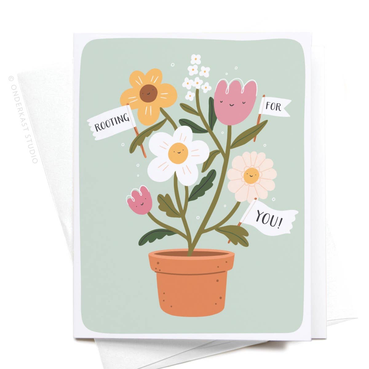 Rooting For You! Flowers Greeting Card