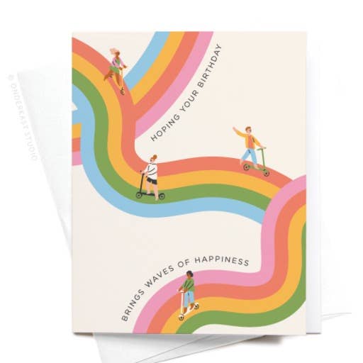 Waves of Happiness Birthday Greeting Card