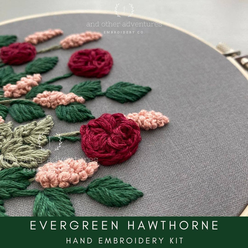 Hand Embroidery KIT - Hawthorne in Evergreen