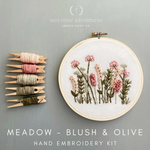 Hand Embroidery Kit - Meadow in Blush & Olive