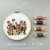 Hand Embroidery Kit - Meadow in Plum