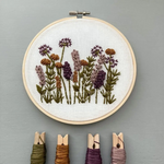 Hand Embroidery Kit - Meadow in Plum