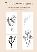 Temp Tattoos - 4 Pack Floral