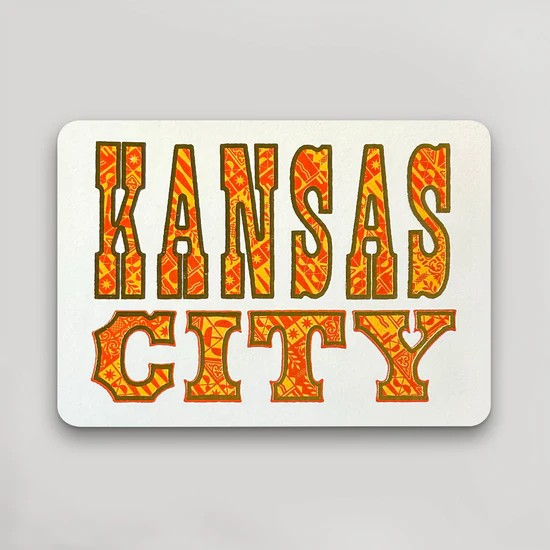 HAMMERPRESS KC Postcard - red/yellow