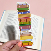 Stack of Books Die Cut Bookmark