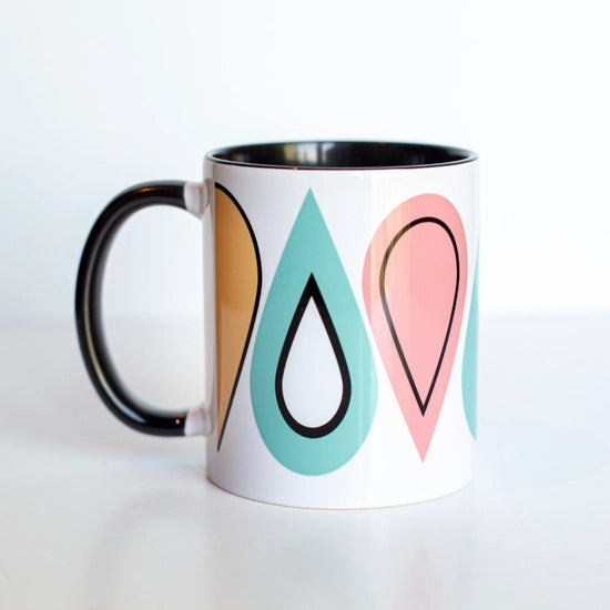 Mid Century Modern Teardrops Coffee Mug